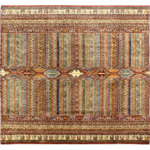 Bloomsbury Market One-of-a-Kind Hartness Hand Woven Wool Brown/Green/Ivory Area Rug BLMS2238